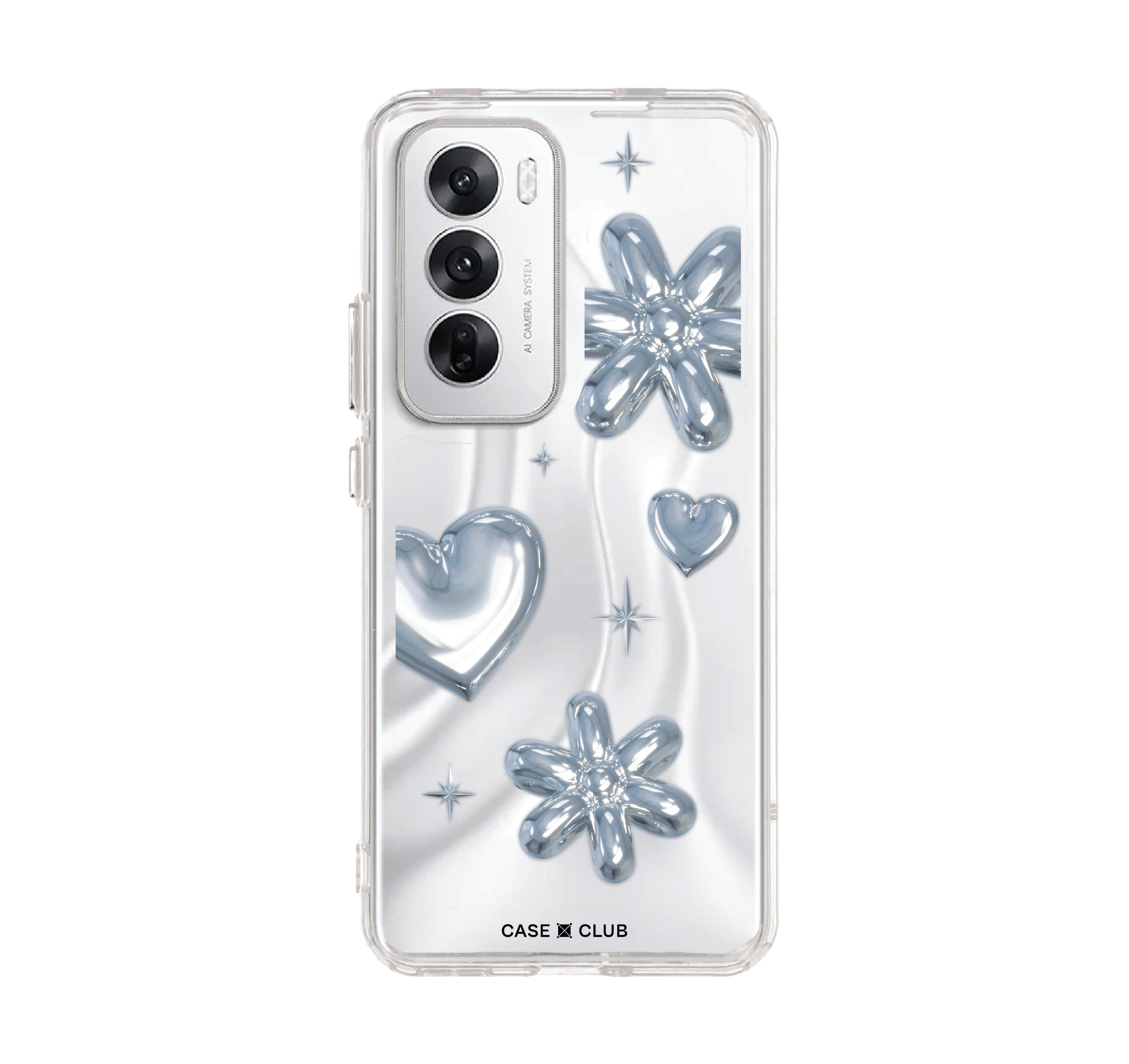 flower & heart metallic balloons